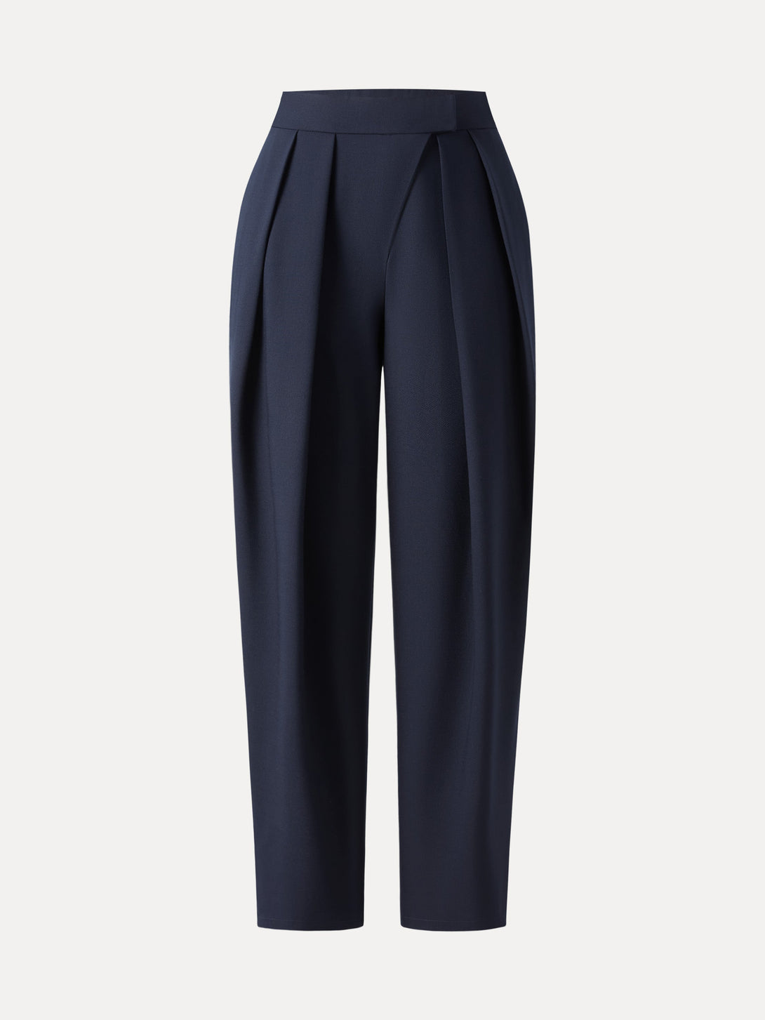 High Rise Pegged Leg Trousers with Pockets