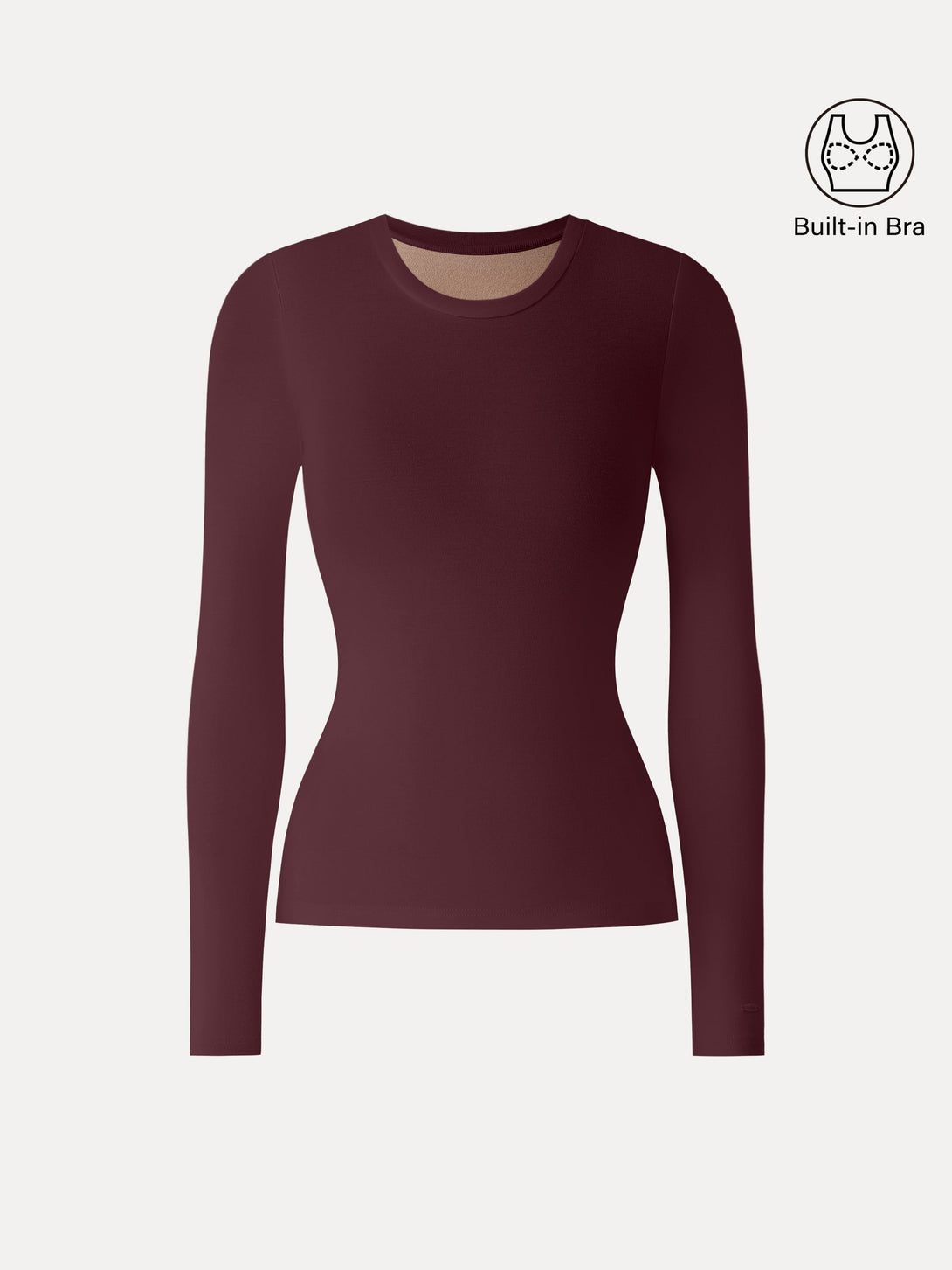LiteWarm Crewneck Long Sleeve Brami Ruby XS