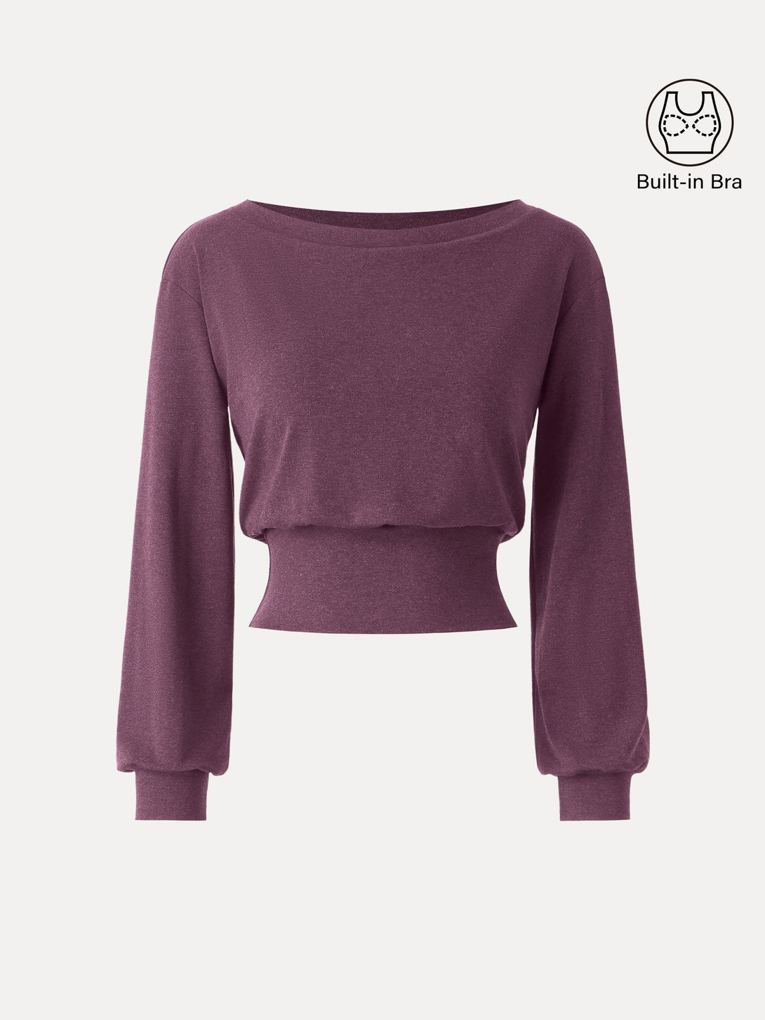 Non-Itchy Wool Blend Boatneck Brami Rose Plum XS