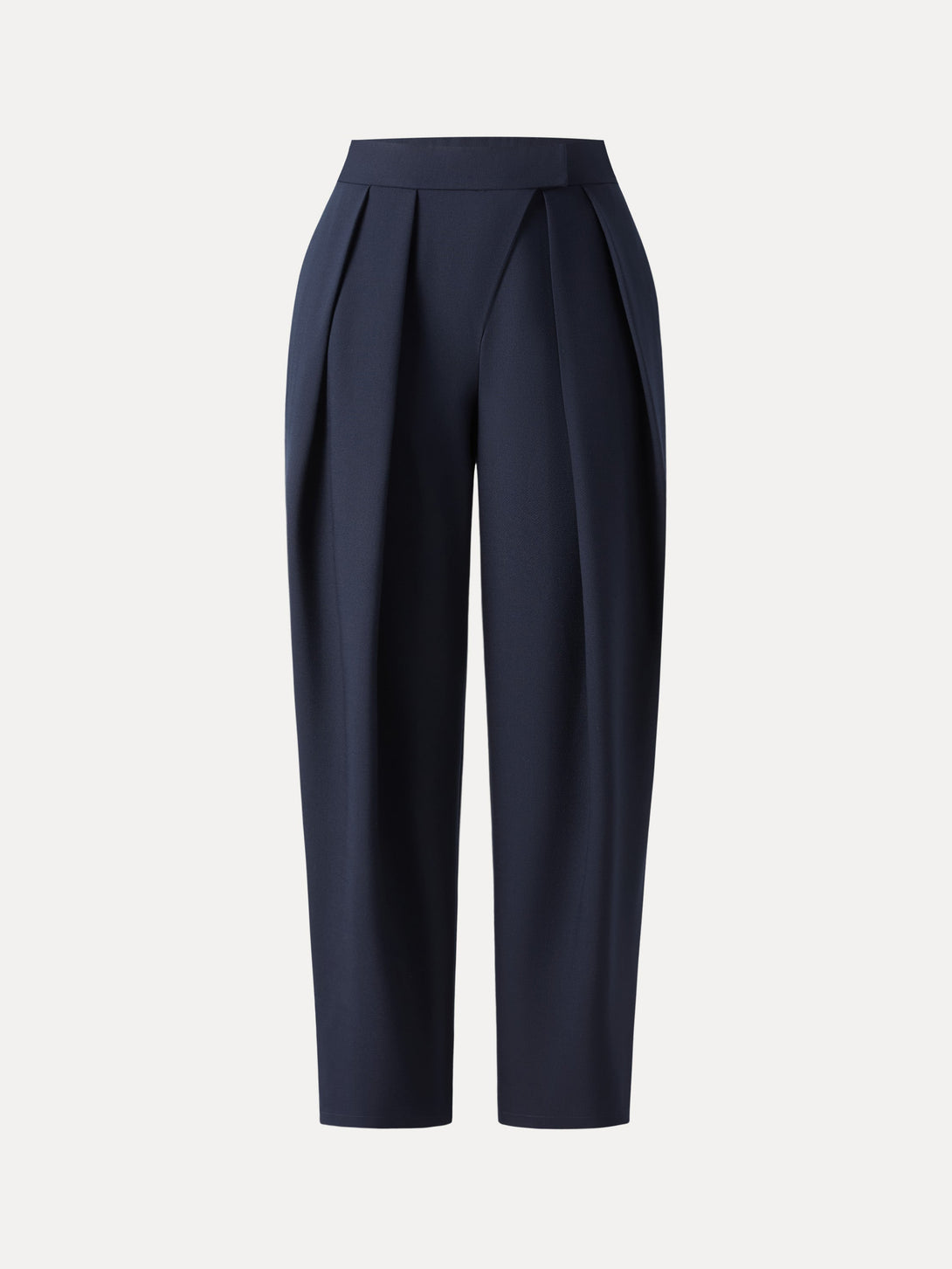 High Rise Pegged Leg Trousers with Pockets Petite Universe Navy