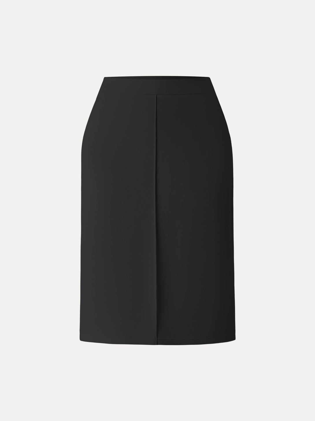 Modal Spacer Pull-on A-Line Midi Skirt with Pockets Black XS