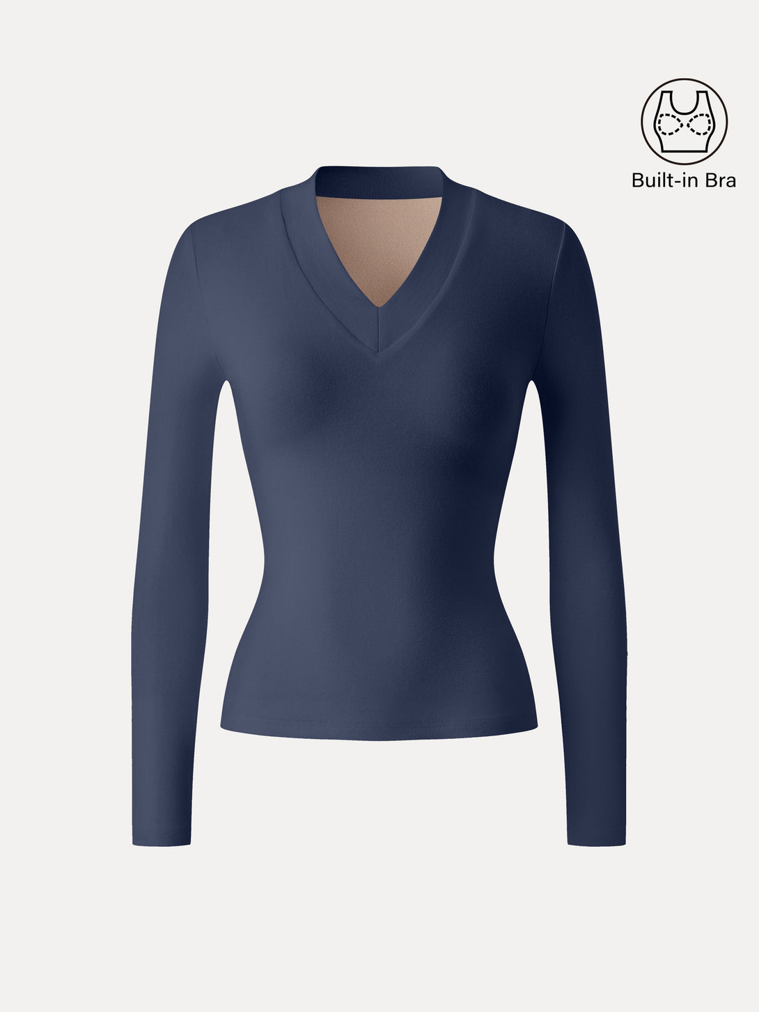 Essential V-neck Wide Binding Slimming Brami Top Indigo XS