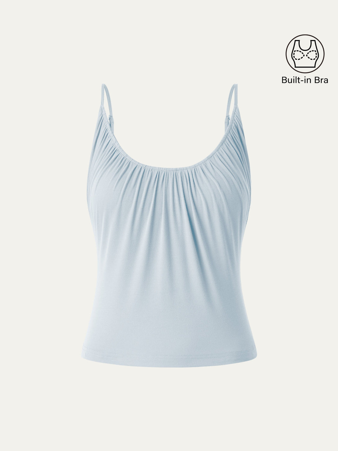 Blue Tonal Co-ord Capsule Gathered Spaghetti Tank Blue