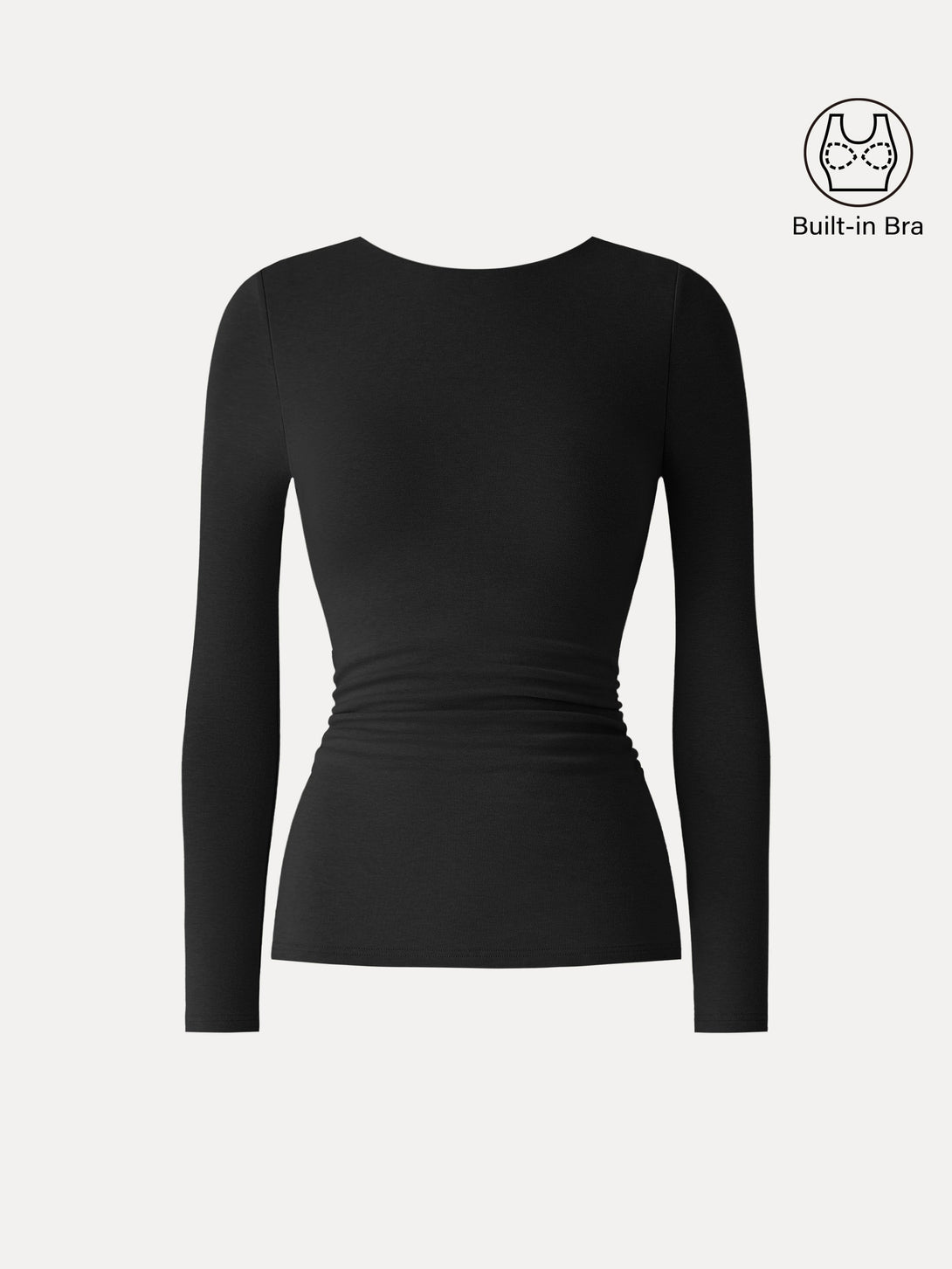 ProWarm Low-Back Side Ruched Brami Black XS