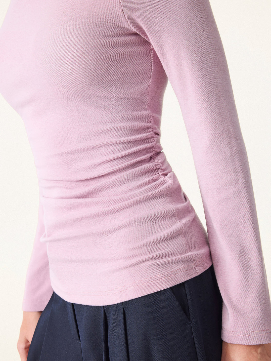 Boatneck Bell Sleeves Ruched Brami Top