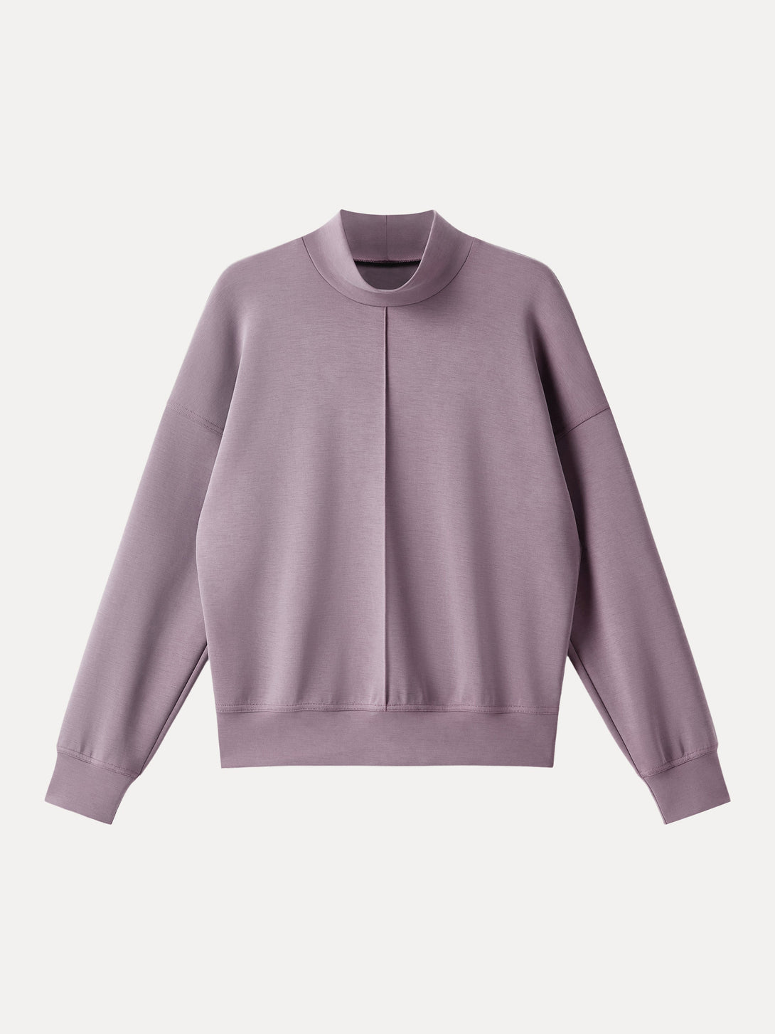 Modal Spacer Mockneck Long Sleeve Pullover Shirt Millennial Pink XS