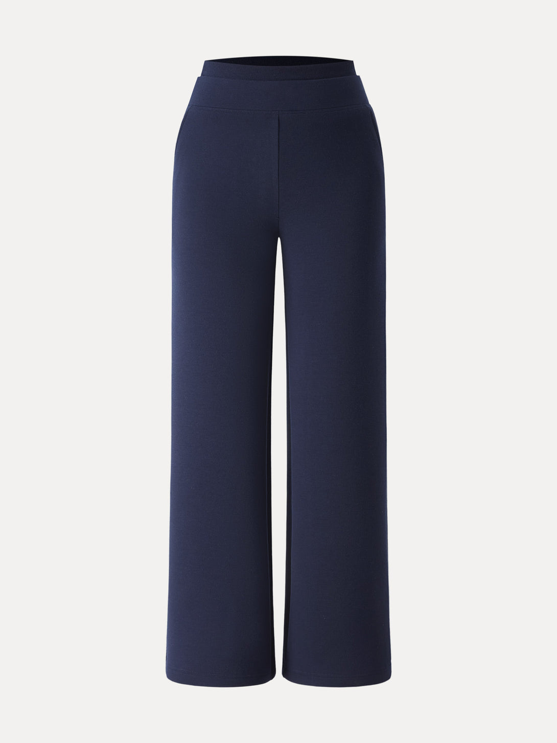 Double Waistband Straight Leg Pants with Pockets Regular Universe Navy