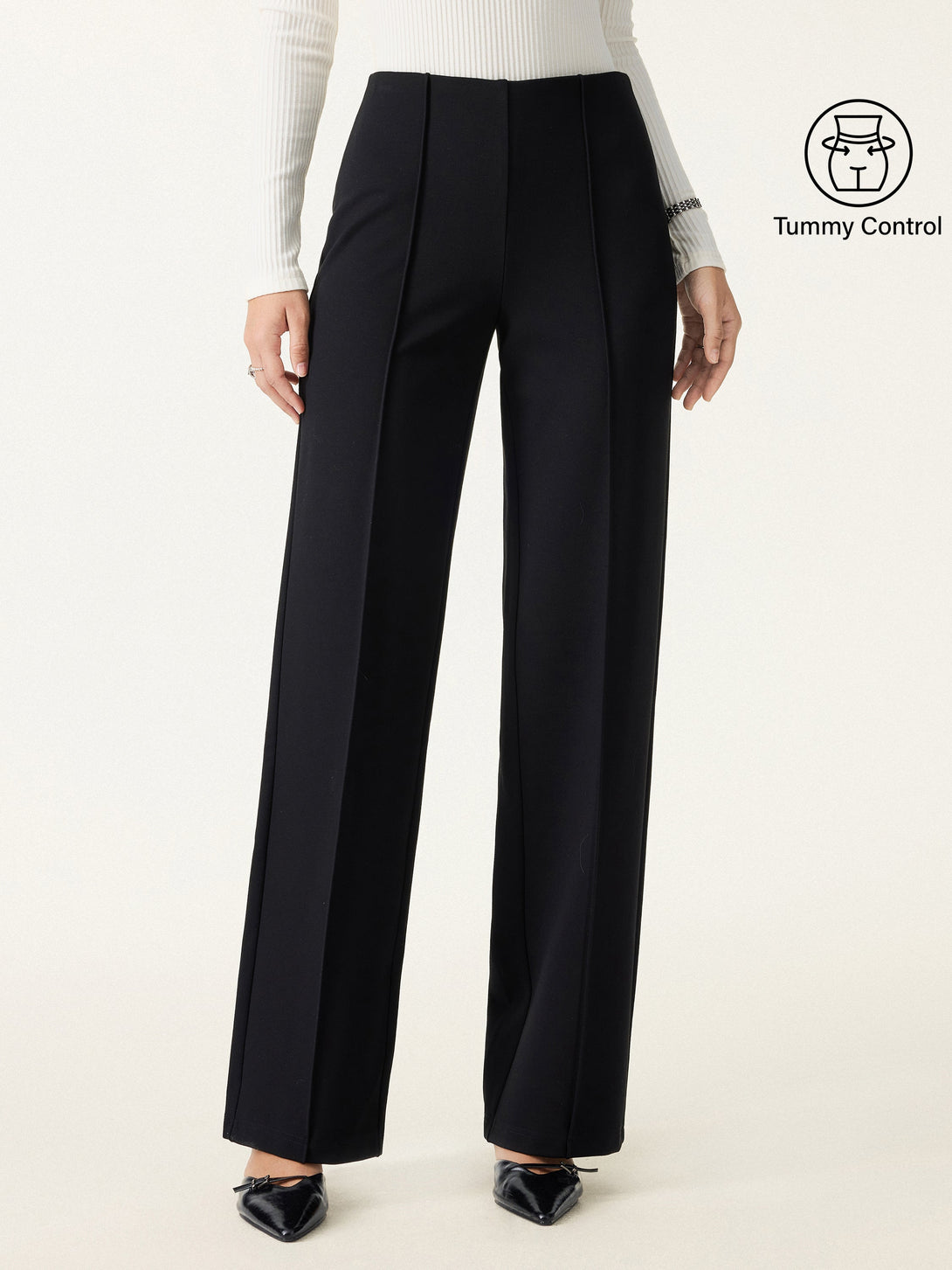 Tummy-Control Slim Ponte The Supermodel Pant Regular Black