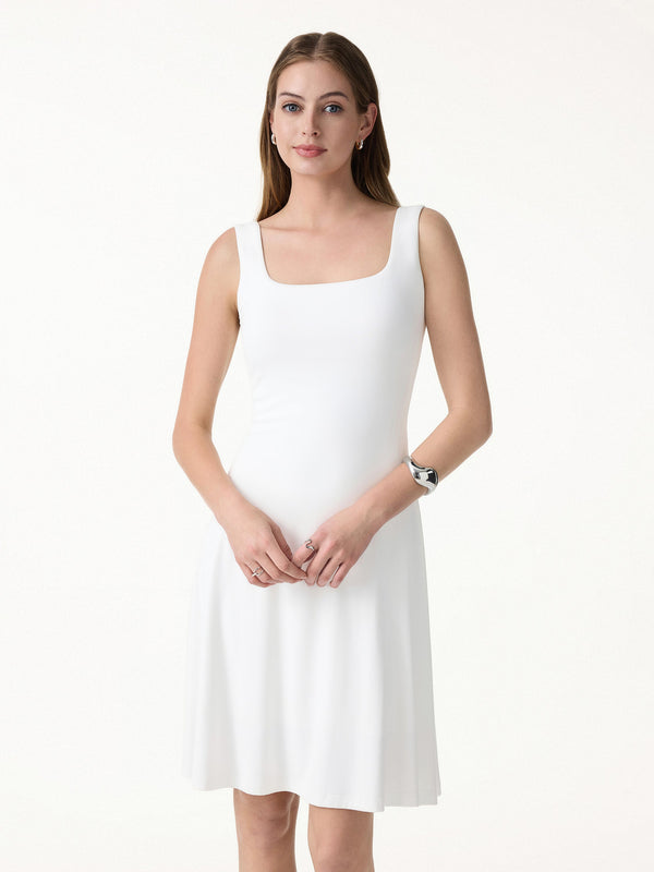 SkinKiss Cooling Square Neck Mini Bra Dress
