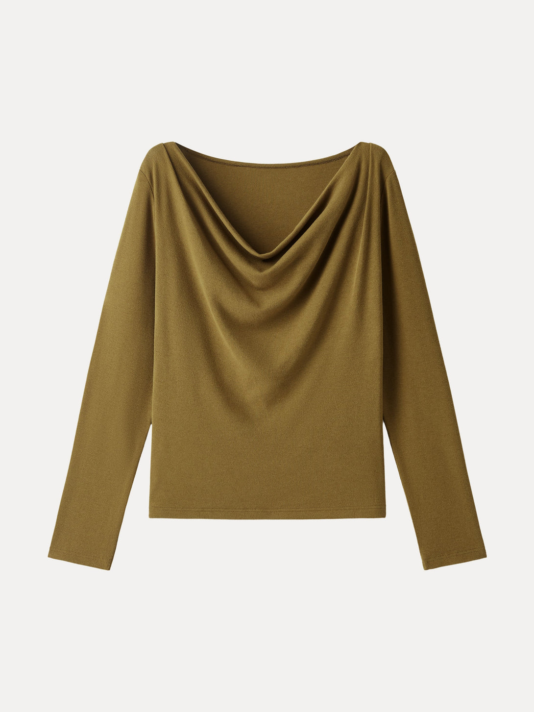 Effortless Cowl Neck Long Sleeve Top