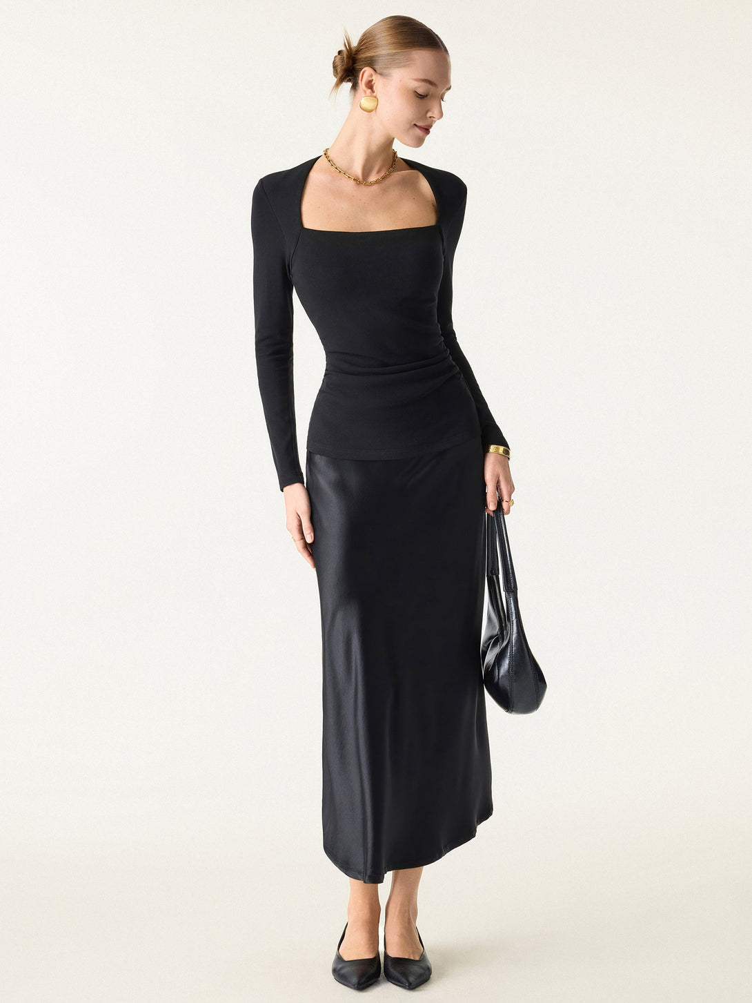 Angular Square Neck Side Ruched Brami