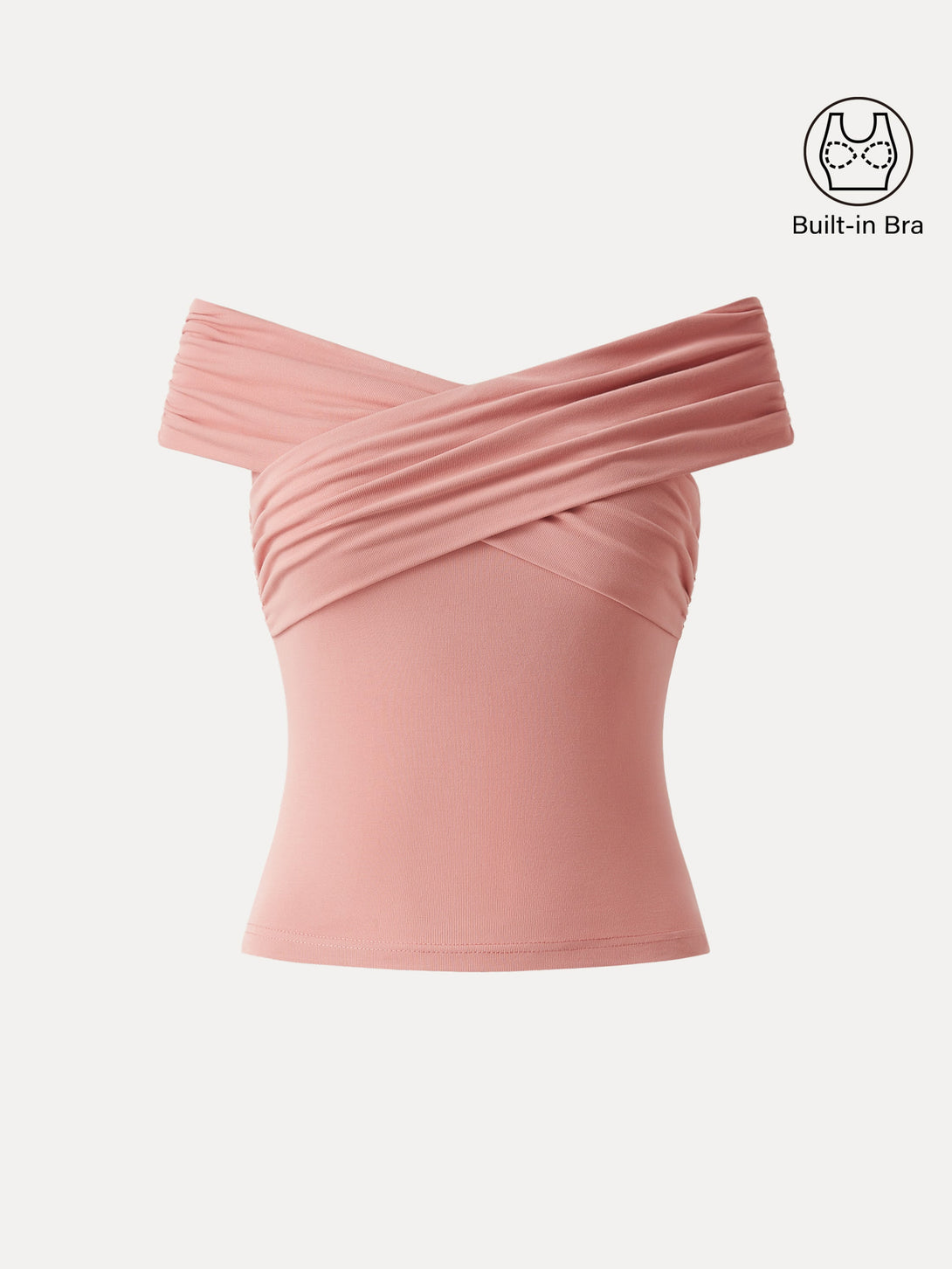 Criss Cross Off Shoulder New Airy Brami Top Sahara XS