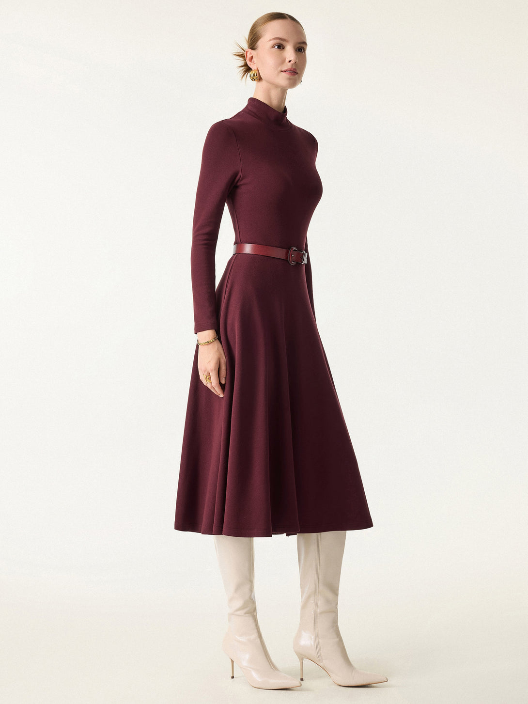 ProWarm Mockneck Midi Brami Dress with Pockets
