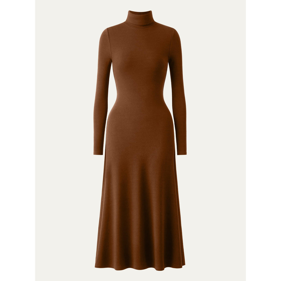 Heat-Tech Turtleneck Midi Dress Autumn XS